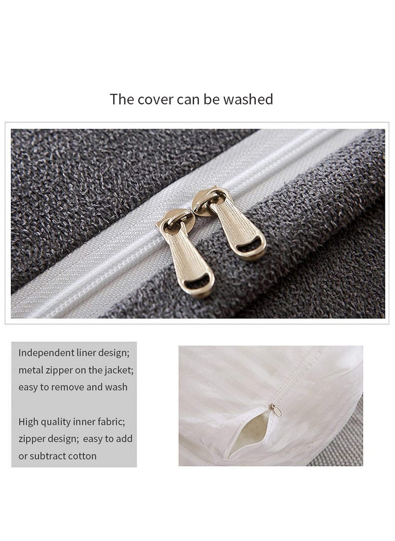 Arabest - Bed Wedge Pillow Adjustable Reading Throw Cushions for Sleeping Triangular Bedrest Lumbar Neck Back Support Pillows with Removable Linen Cover - Image 1
