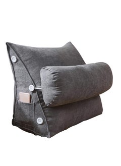 Bed Wedge Pillow Adjustable Reading Throw Cushions for Sleeping Triangular Bedrest Lumbar Neck Back Support Pillows with Removable Linen Cover