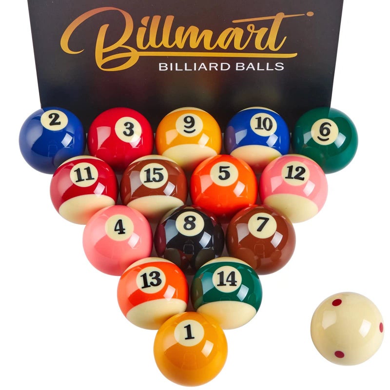 Billmart Premium Billiard Balls Pool Table Accessories 214 Regulation Size 16 Pool Balls Billiard Set