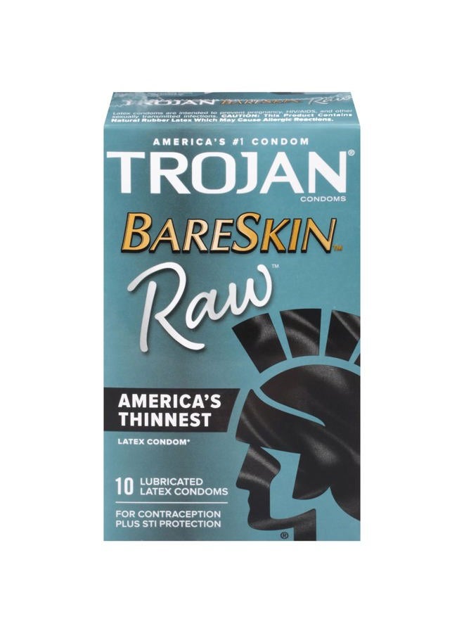 Trojan Bareskin Raw Condom - Pack of 10