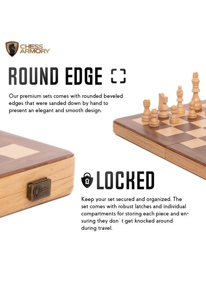 Chess Armory Chess Sets by - 15 Inch Magnetic Wooden Chess Set Board Game for Adults and Kids with Extra Queen Pieces - Image 4
