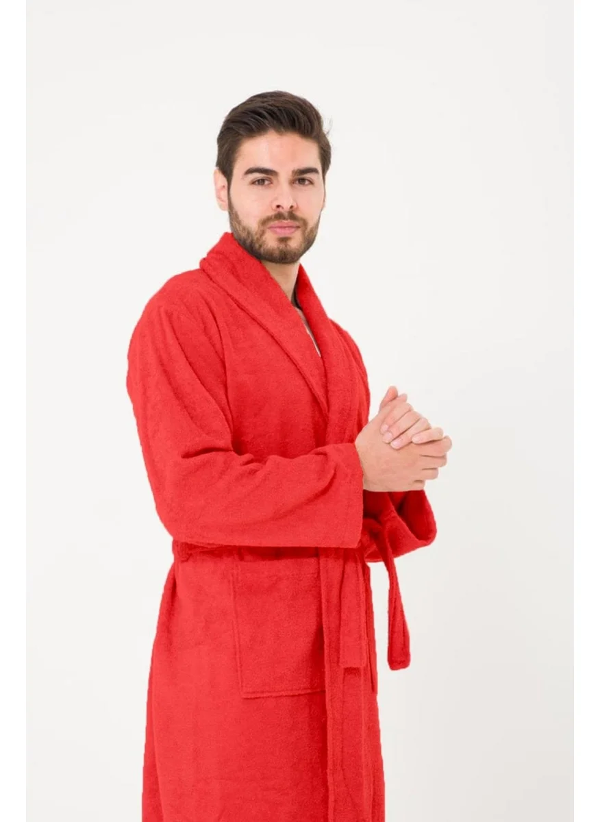 كوتن كونسيبت King Size Cotton Shawl Collar Men's Bathrobe