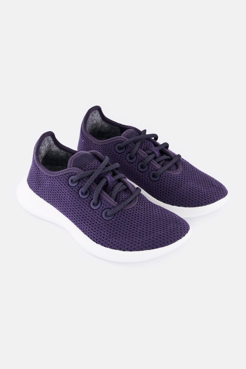 Allbirds Women Wide Lace Up Casual Shoes, Dark Purple - Image 1