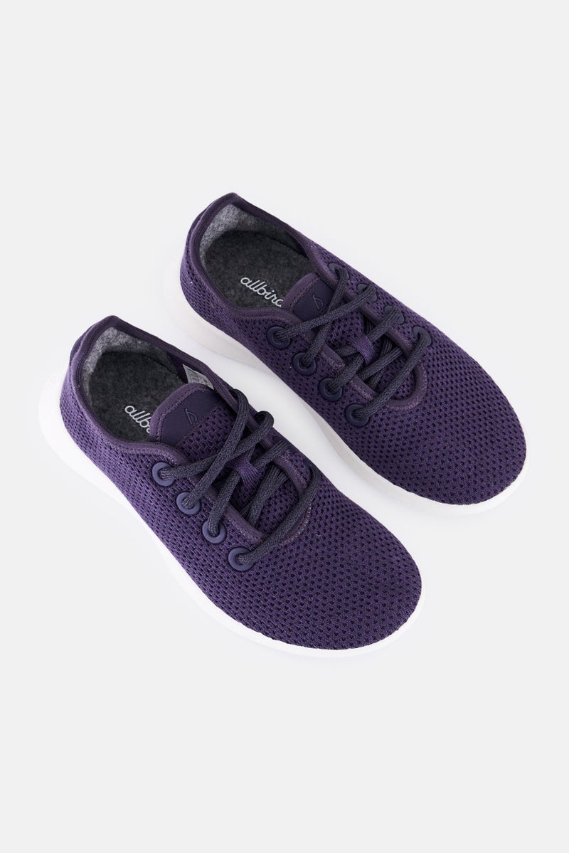 Allbirds Women Wide Lace Up Casual Shoes, Dark Purple - Image 3