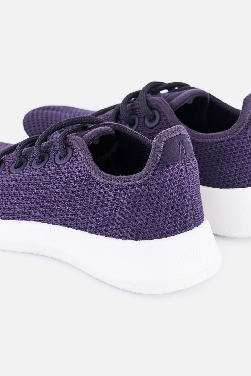 Allbirds Women Wide Lace Up Casual Shoes, Dark Purple - Image 2