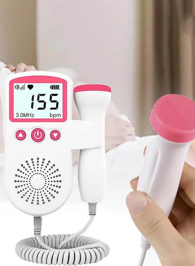 Generic Portable Ultrasound Doppler Fetal Heart Rate Monitor with LCD Screen, High-Sensitivity Probe, Noise Reduction, and Dual Listening Modes  - Image 2