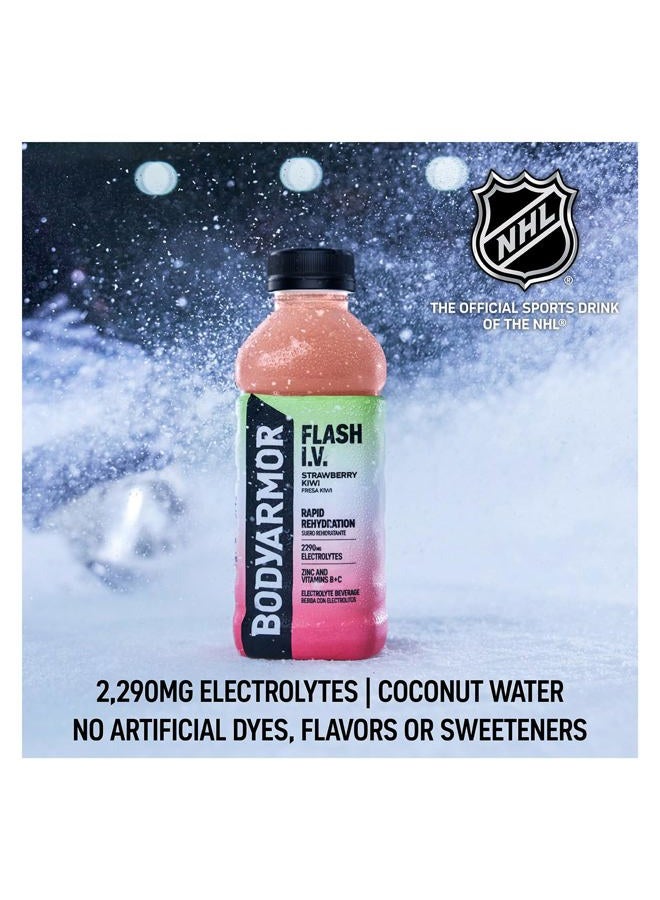 BODYARMOR Flash I.V. Electrolyte Beverage, Orange, Hydration Drink with Coconut Water For Rapid Rehydration, Post Workout Recovery, 20 Fl Oz (Pack of 12) - Image 4