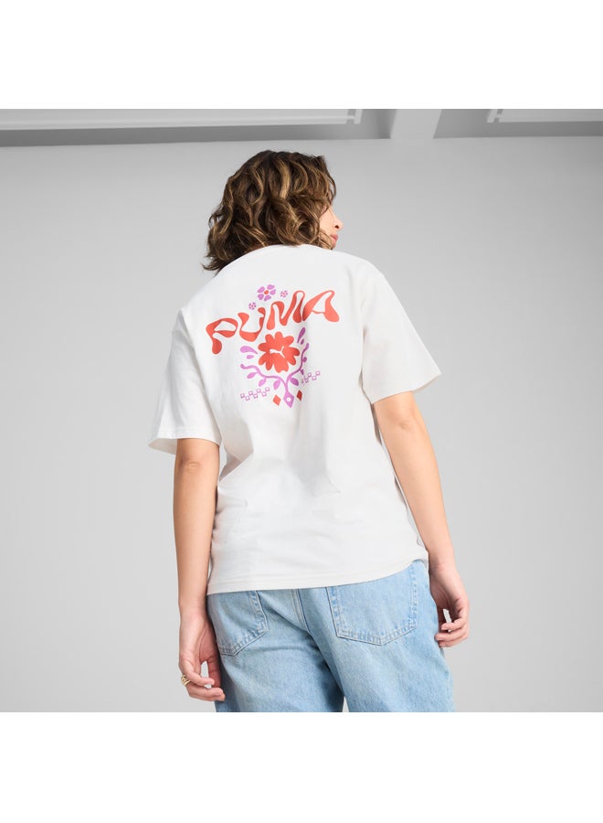 PUMA WARDROBE ESS FLORAL PACK Relaxed Graphic Tee - Image 4