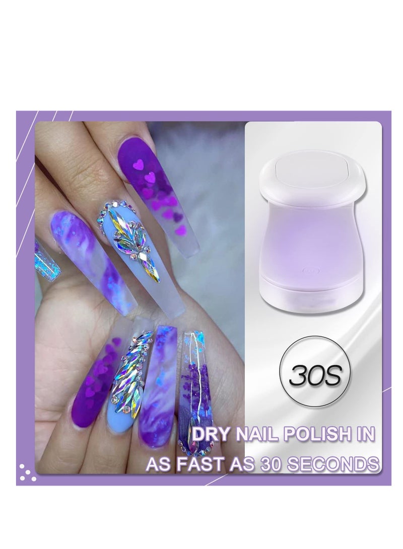 Generic Mini Gel Nail Lamp, Fast Drying USB Nail Dryer for Gel Polish, 180° Opening Design, Portable 16W UV LED Light for Quick Curing, Ideal for Nail Art Accessories  - Image 4