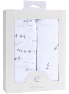 Ely's & Co. Ely's & Co. Changing Pad Cover 2 Pack - Baby Changing Pad Cover with 100% Jersey Cotton - Changing Pad Covers for Girls and Boys, Newborn Essentials (Forest Grey Leaf Floral)  - Image 4