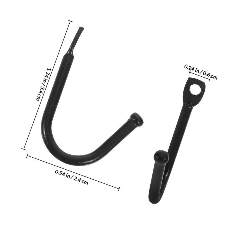 Heavy Duty Wall Hooks 20 Pack Wrought Iron For Garage Garden Tool Storage - Image 3