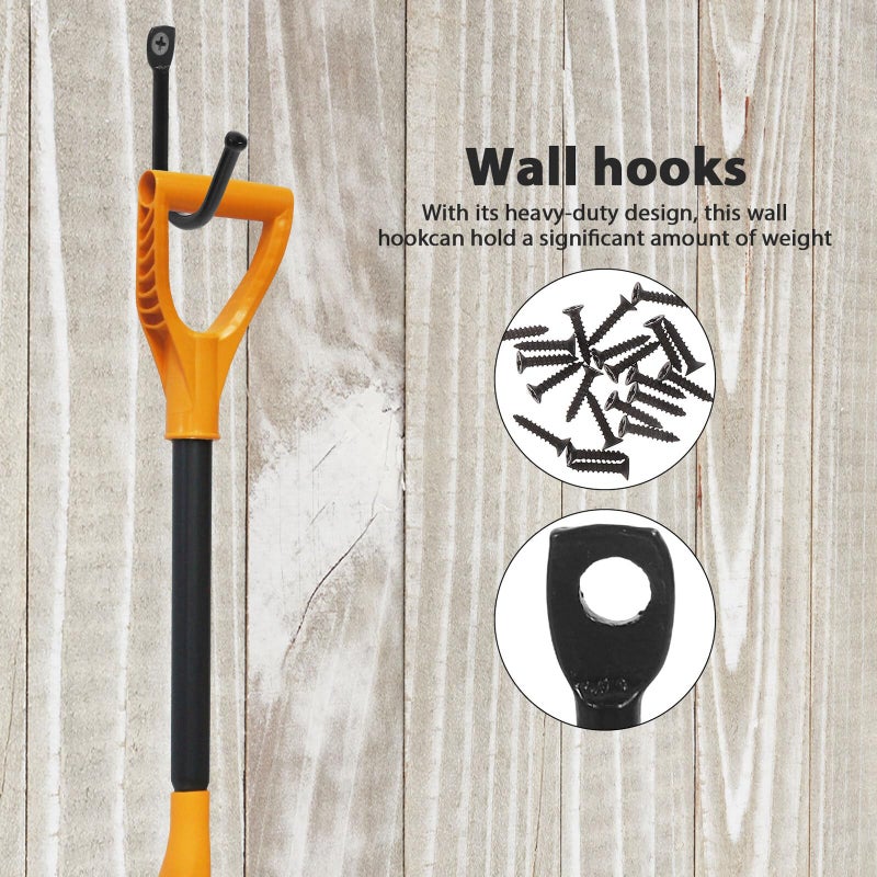 Heavy Duty Wall Hooks 20 Pack Wrought Iron For Garage Garden Tool Storage - Image 4