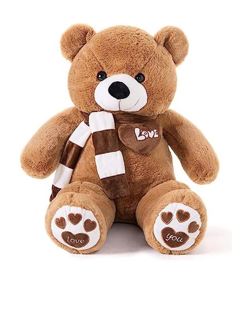 Giant Plush Teddy Bear 100cm Cute Soft Stuffed Plush Toy Best Gifts for Birthday Party or Any Special days (Dark Brown )  - Image 1