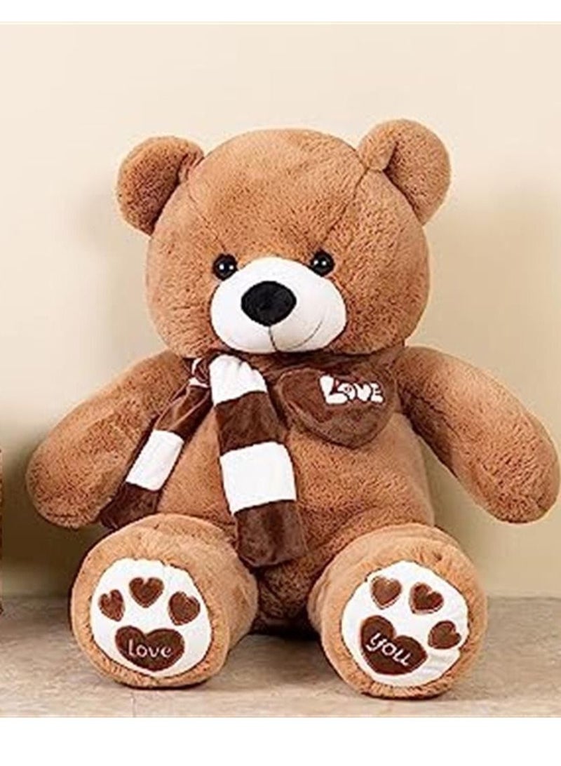 Giant Plush Teddy Bear 100cm Cute Soft Stuffed Plush Toy Best Gifts for Birthday Party or Any Special days (Dark Brown )  - Image 2