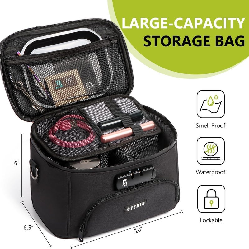 OZCHIN Smell Proof Bag with Combination Lock, Smell Proof Box Activated Carbon Fiber Smoking Accessories, Smell Proof Container, Great Gifts for Fatherâ€™s Day, Premium Odor Proof Bag - Image 5