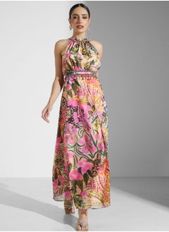 Hope & Ivy High Neck Floral Printed Dress  - Image 4
