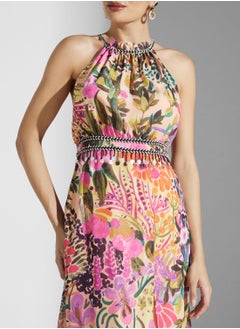 Hope & Ivy High Neck Floral Printed Dress  - Image 3