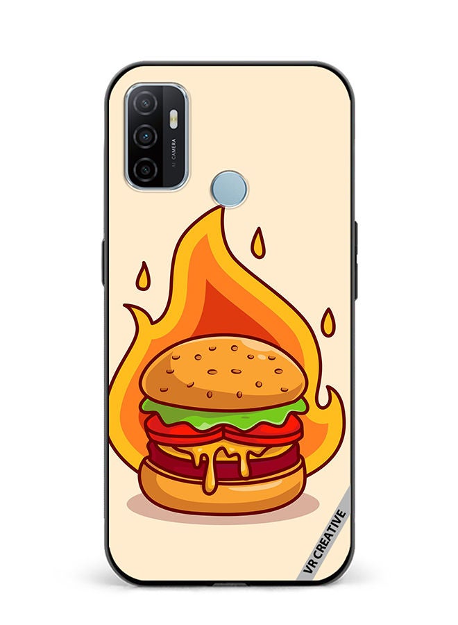 VR CREATIVE Protective Case Cover For Oppo A53 Burger Cheese Design Multicolour - Image 1