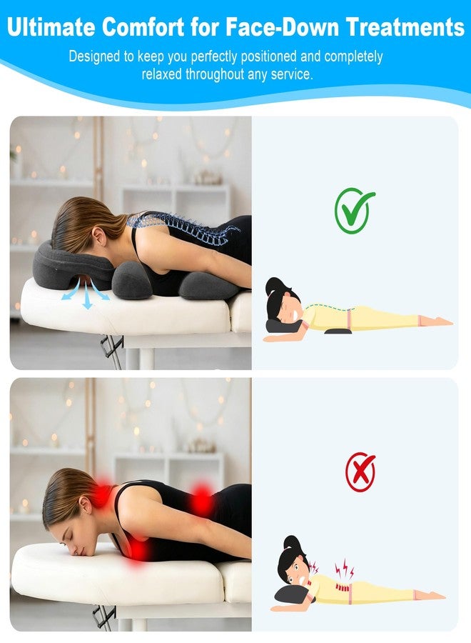 imene Breast Pillow for Massage & Face Down Pillow for Massage, Women's Massage Bolster Face Down Massage Pillow for Bed, Prone Pillow with Extra Washable Cover for SPA, Home Use - Image 2
