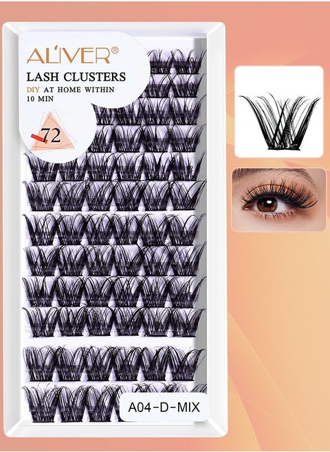 72 قطعة من مجموعات الرموش ملحقات الرموش Wispy الرموش الصناعية مجموعات الرموش DIY ملحقات الرموش الرموش الصناعية الفردية للنساء 04