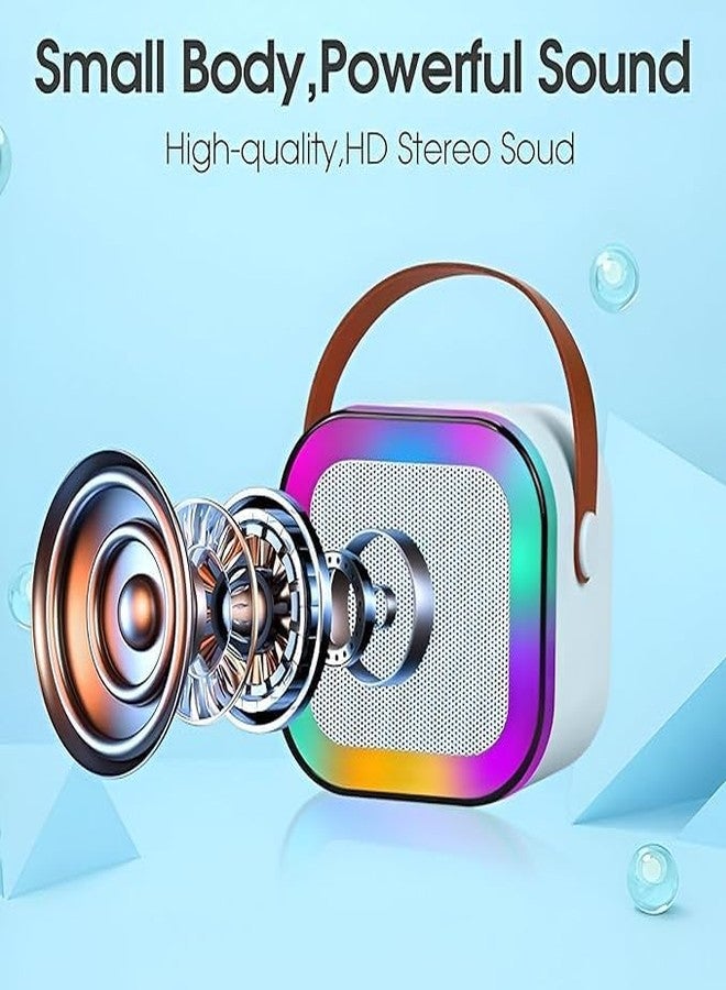 Mummy Please Kids Karaoke Bluetooth 5.3 Speaker with Wireless Microphone, RGB LED Lights, Magic Voice Effects, Rechargeable (Pack of 1 Blue) - Image 4