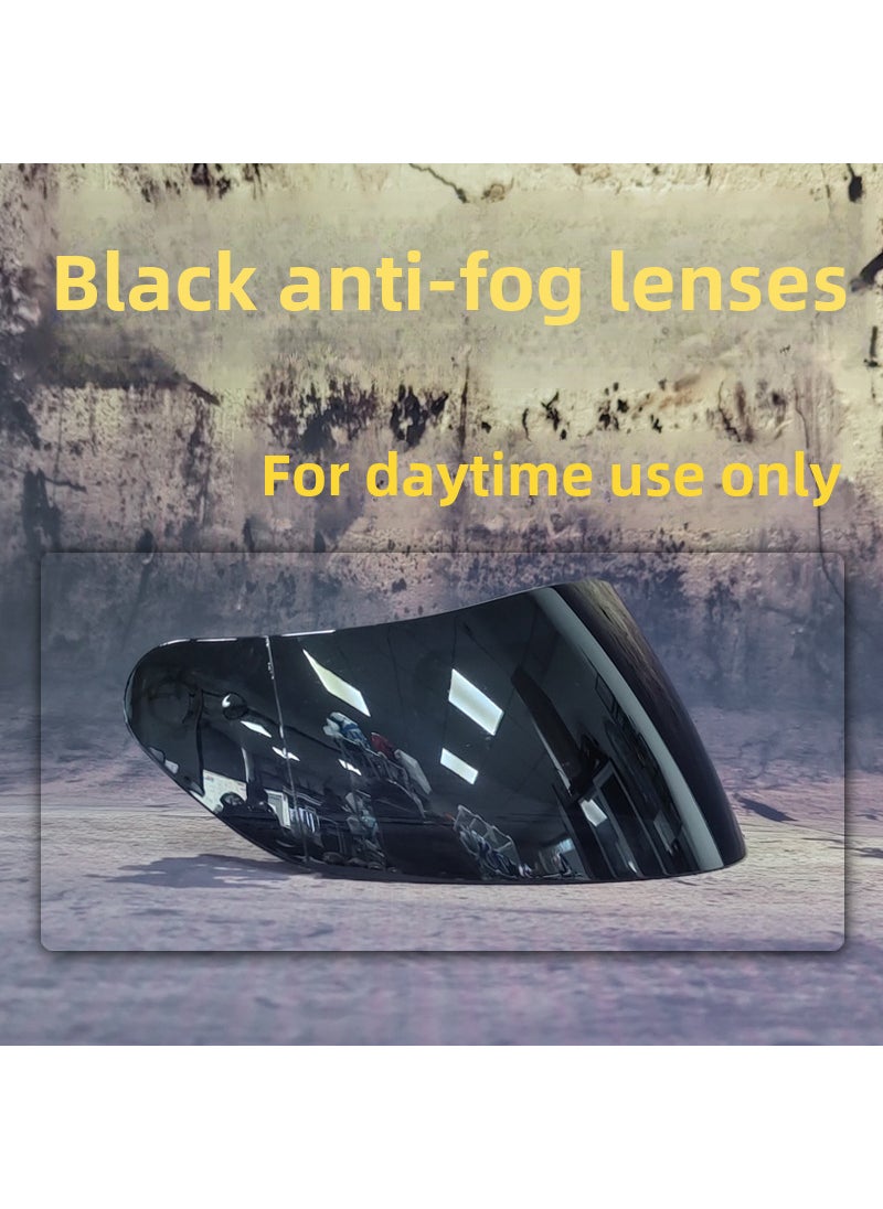 Generic - Universal Visor Lens Orz991 JieKai 316/902 Aish 805-607 Helmet Sun-Protection Black anti-fog lenses - Image 1