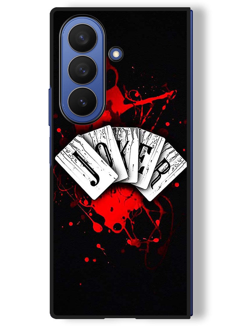 Theodor Case Compatible with Samsung Galaxy Z Fold 7 - 8 Inch Protection Shockproof Bumper Cover Joker Cards - Image 1