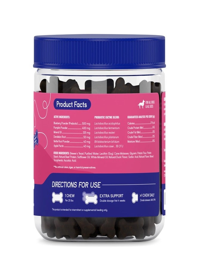 PupGrade Digestive Support Chews for Dogs - Prebiotic and Probiotic Supplement with Enzyme Blend - Upset Stomach, Diarrhea, Bowel, and Immune Support - Pumpkin, Blueberry, Mineral Oil - 180 Soft Chews - Image 2
