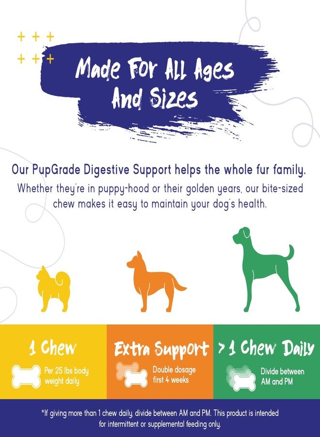 PupGrade Digestive Support Chews for Dogs - Prebiotic and Probiotic Supplement with Enzyme Blend - Upset Stomach, Diarrhea, Bowel, and Immune Support - Pumpkin, Blueberry, Mineral Oil - 180 Soft Chews - Image 5