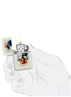 Zippo 48563 49193 Skull Print Design Glow In The Dark Windproof Lighter  - Image 5