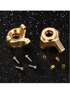 KASTWAVE Hex hub Extended Wheel Wheel Spacers Brass Weight Hex Hub Extended Combiner with a Cross Wrench Compatible SCX24 AXI90081 Upgrades Parts 1/24 RC Crawler Car Accessories Golden  - Image 4