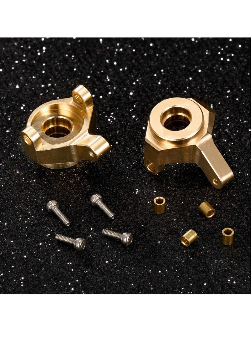 KASTWAVE - Hex hub Extended Wheel Wheel Spacers Brass Weight Hex Hub Extended Combiner with a Cross Wrench Compatible SCX24 AXI90081 Upgrades Parts 1/24 RC Crawler Car Accessories Golden - Image 1