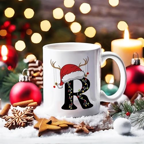 DAYS " Christmas Alphabet Word Printed Ceramic Mug, Christmas Xmas Coffee Mug Gift for Kids Boy Girls, Coffee Cup Mug Gift (R) - Image 1