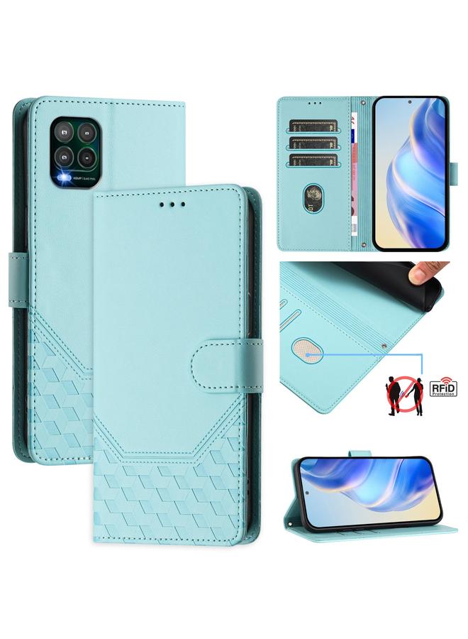 S-TOP Case For Motorola Moto G Stylus 5G 2021 Honeycomb Embossing RFID Leather Phone Case - Image 1