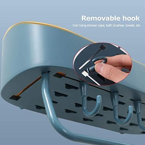 GAMAHA Multipurpose Plastic Kitchen Bathroom Shelf Wall Storage Rack with Magic Sticker Towel Holder Pack of 1 - Image 5