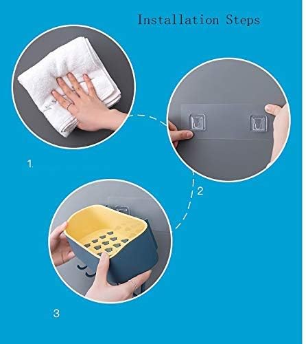 GAMAHA Multipurpose Plastic Kitchen Bathroom Shelf Wall Storage Rack with Magic Sticker Towel Holder Pack of 1 - Image 4