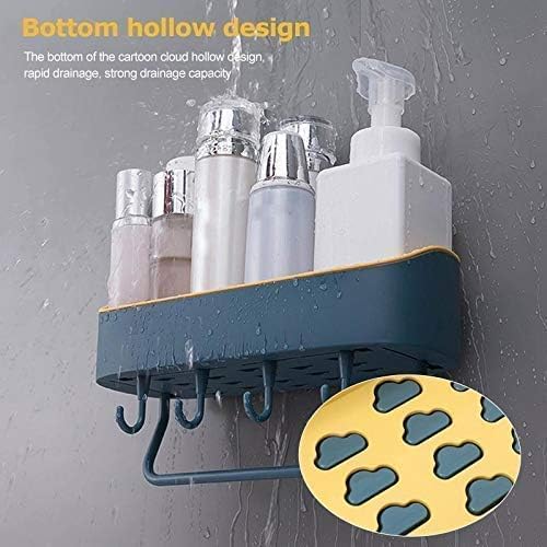 GAMAHA Multipurpose Plastic Kitchen Bathroom Shelf Wall Storage Rack with Magic Sticker Towel Holder Pack of 1 - Image 2