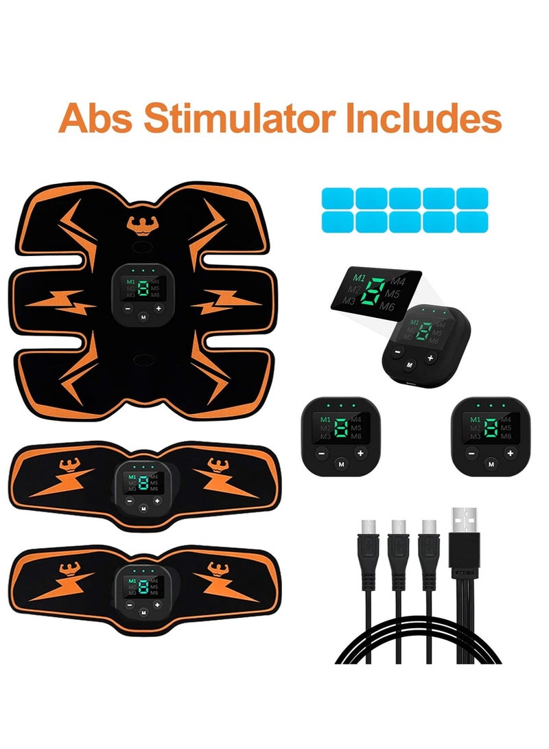 Generic Electronic Muscle Stimulator, Abs Stimulator, EMS Abdominal Muscle Stimulator,Muscle Trainer,USB Rechargeable Gear for Abdomen/Arm/Leg, Ab Stimulator Equipment for Men Women  - Image 1