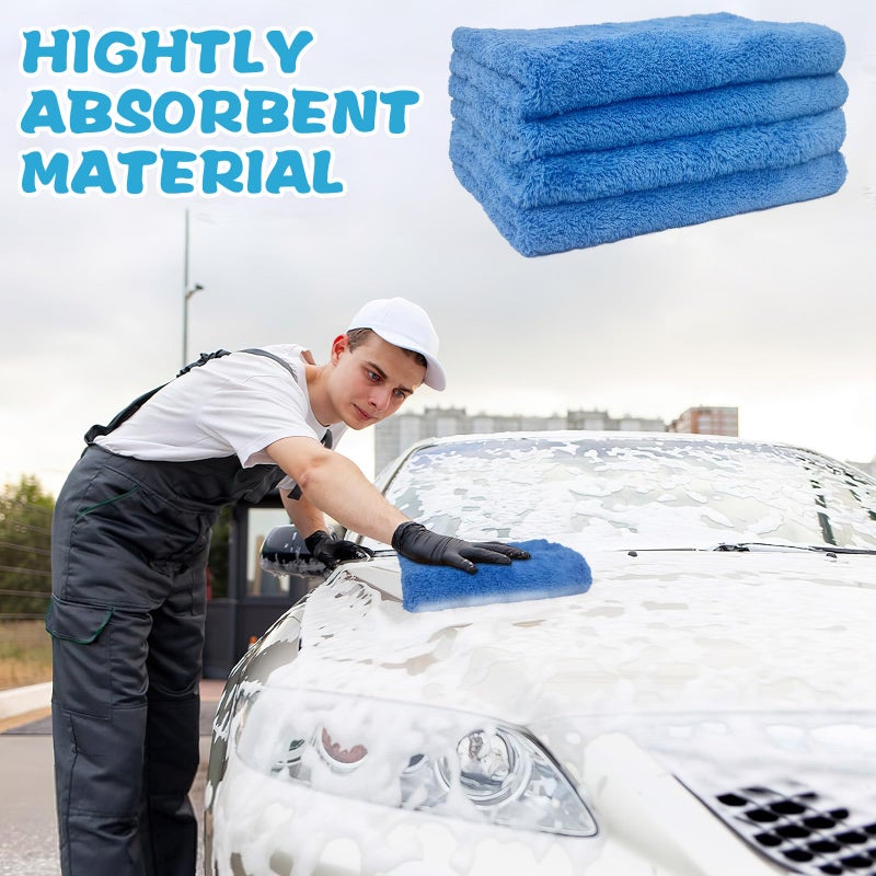 CODOHI 4 Pcs Extra Large Microfiber Cleaning Cloth, 30"x20" Washable Reusable Floor Cloth for Squeegee Mop House Floor Kitchen Car Window Highly Absorbent, Lint and Streak Free - Image 5