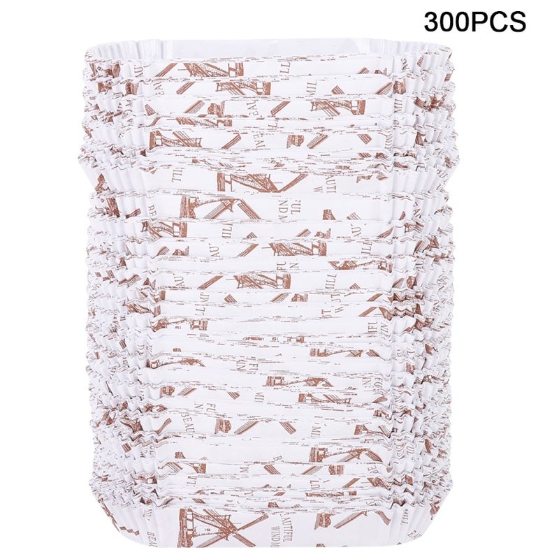 300Pcs Household Cupcake Wrapper Case Cake Paper Cup Kitchen Pastry Baking Accessories(Windmill Type Boat shape) - Image 1