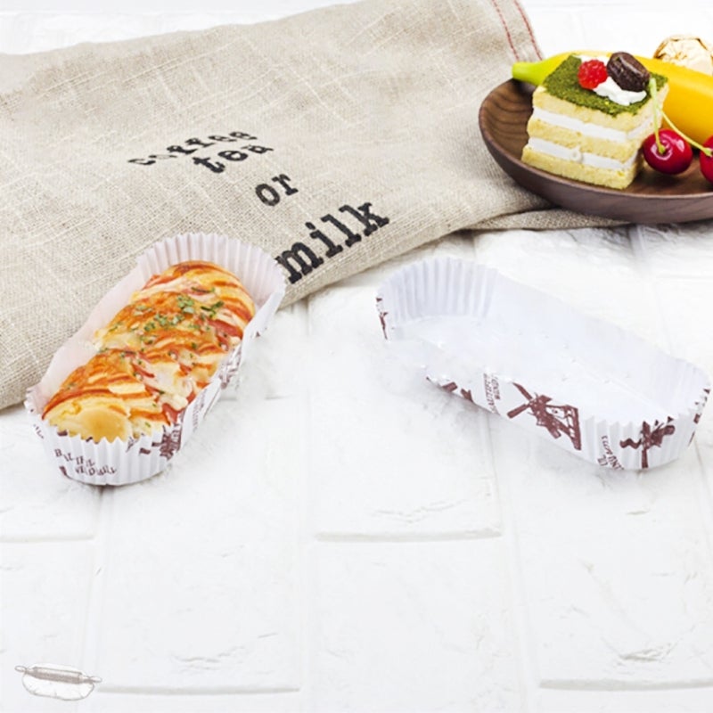 300Pcs Household Cupcake Wrapper Case Cake Paper Cup Kitchen Pastry Baking Accessories(Windmill Type Boat shape) - Image 3