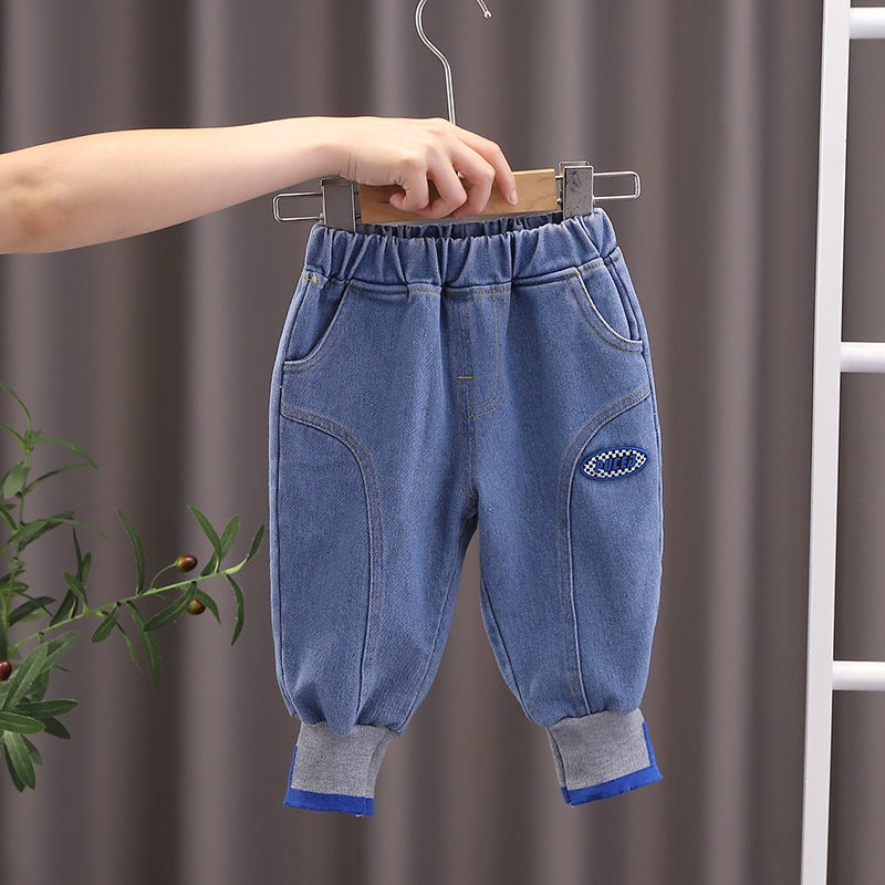 Children'S Clothing New Boys And Girls Baby Baby Children'S Pants Cartoon Casual Comfortable Denim Trousers One-Piece Delivery - Image 4