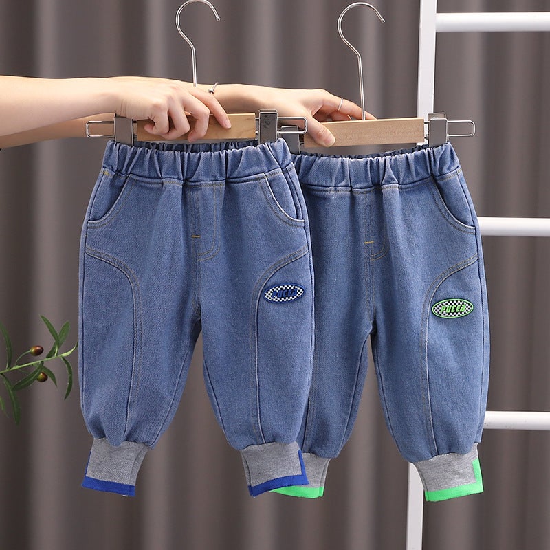 Children'S Clothing New Boys And Girls Baby Baby Children'S Pants Cartoon Casual Comfortable Denim Trousers One-Piece Delivery - Image 3