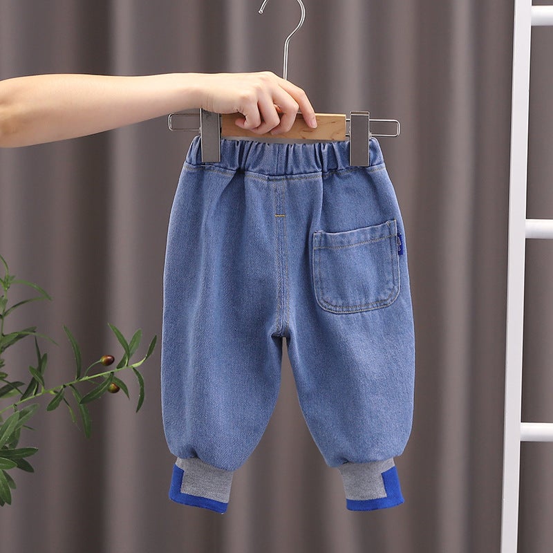 Children'S Clothing New Boys And Girls Baby Baby Children'S Pants Cartoon Casual Comfortable Denim Trousers One-Piece Delivery - Image 5
