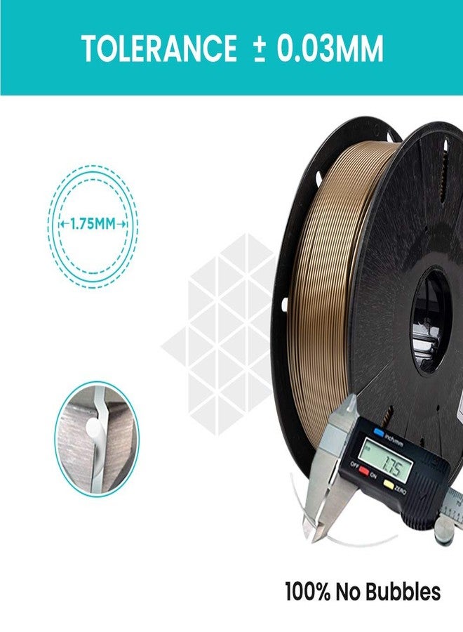Tesseract Premium PLA + 1.75mm 3D Printing Filament | Dimensional Accuracy +/- 0.03mm | Compatible with Most FDM Printers | 1 KG 3D Printer Filament - PLA Titanium (Quantity 1) - Image 2