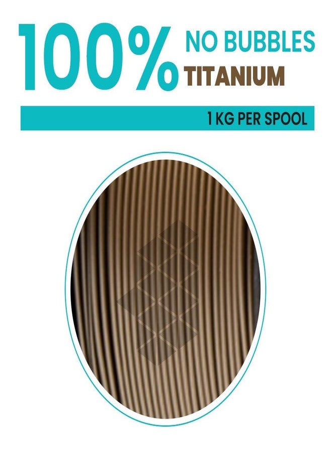 Tesseract Premium PLA + 1.75mm 3D Printing Filament | Dimensional Accuracy +/- 0.03mm | Compatible with Most FDM Printers | 1 KG 3D Printer Filament - PLA Titanium (Quantity 1) - Image 3