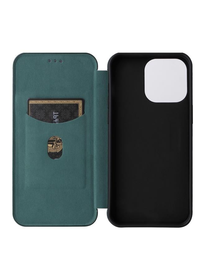 S-TOP Case For iPhone 15 Pro Max Carbon Fiber Texture Flip Leather Phone Case - Image 5