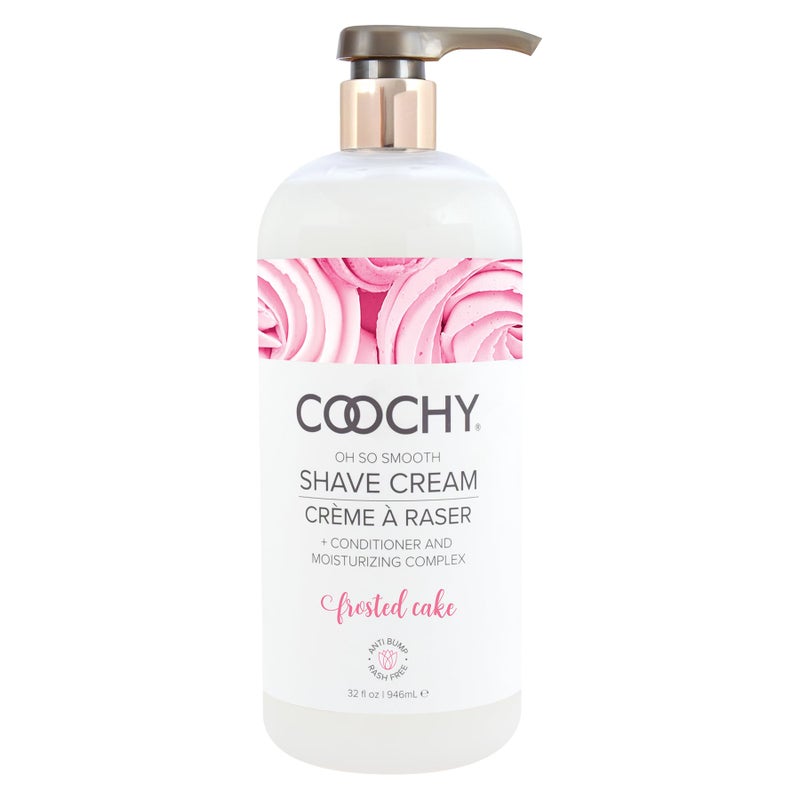 Coochy Shave Cream - Moisturizing Shave Lotion - Gentle Intimate Shaving Cream - For Bikini Area, Underarms, Legs & More - Rash-Free, Hydrating Formula - 32 oz, Frosted Cake - Image 1