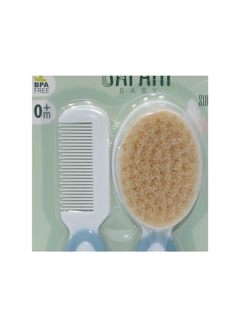 سفاري فرشاة ومشط سفاري بيبي الناعمة - أزرق فاتح - Image 3