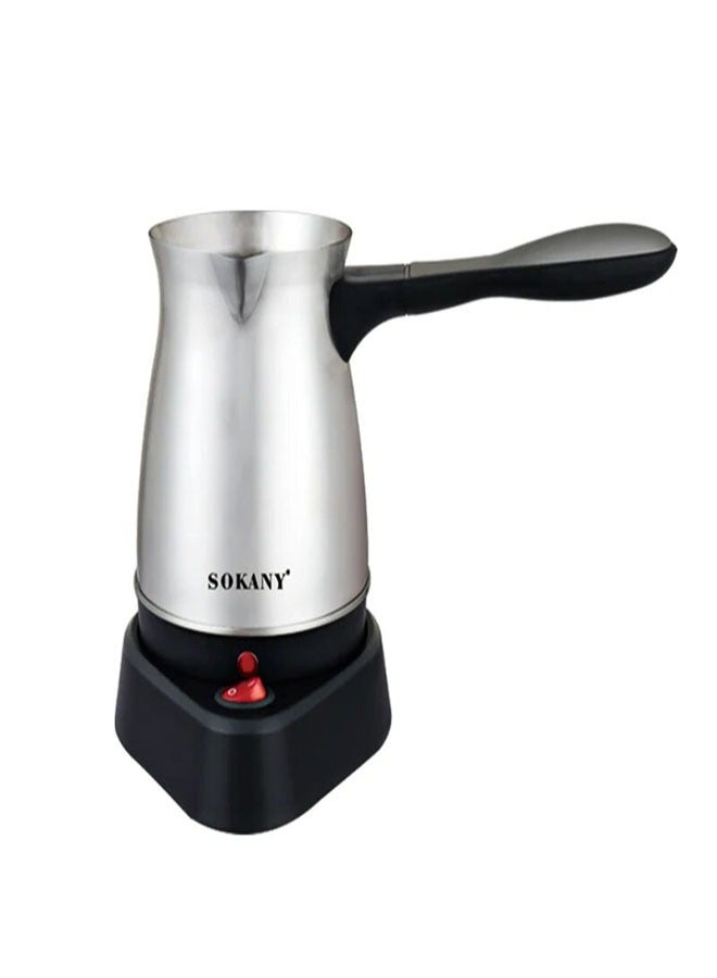 Sokany Stainless Steel Portable Waterproof Electric Turkish and Greek Coffee Maker, Home Water Boiler, 500ml, SK-214 (Multiple Colors), Stainless Steel